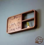 خرید ساعت دیواری شلف دار مدل وودی
