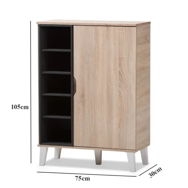 Modern 15 pair shoe rack size