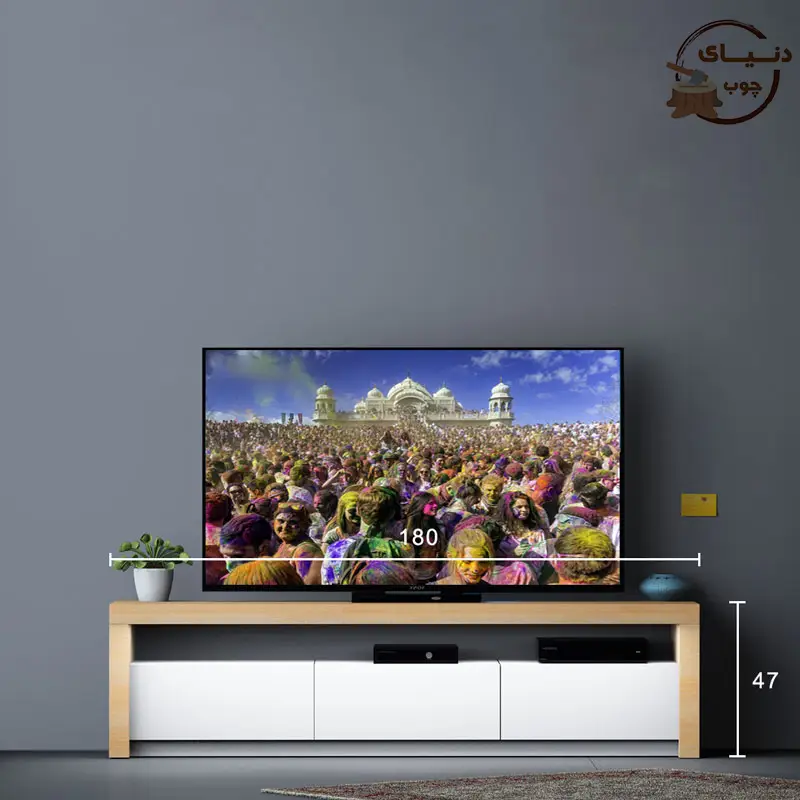 سایز میز تلویزیون مدل شارلوت پلاس