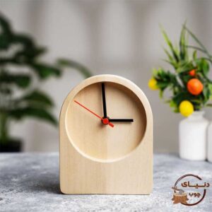 ساعت رومیزی مینیمال چوبی