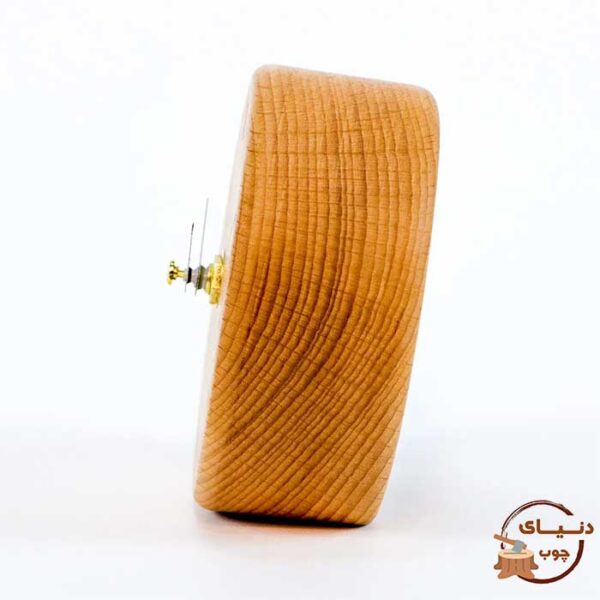 Round wooden desk clock 2